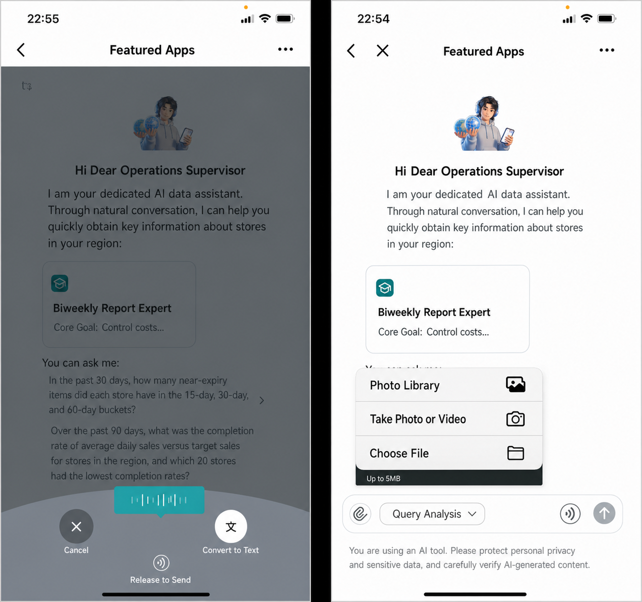 Voice and Photo Input