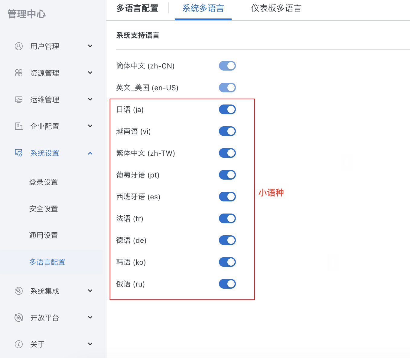 小语种